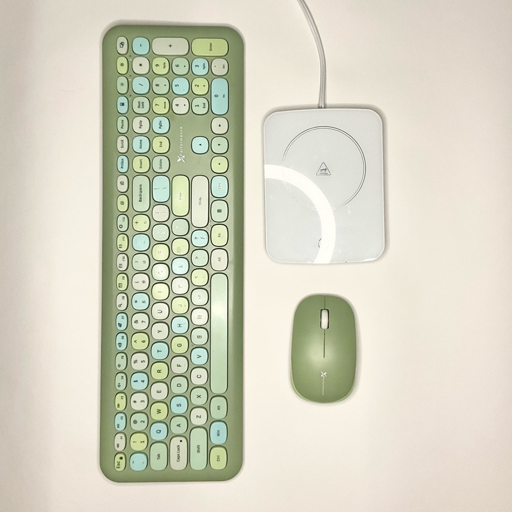 Wireless Keyboard and Mouse Set - Green